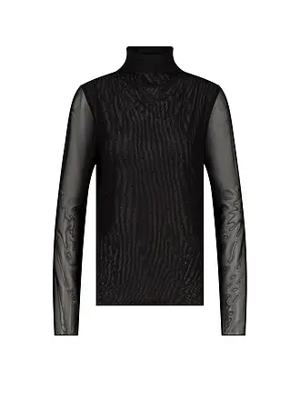 MONARI | Nombre del producto: Camiseta de manga larga
Marca: MONARI
Color: negro
Categorías: Moda, Mujer

Largo de manga: Manga larga
Material: Jersey, Poliéster / Poliamida, Elástico
Forma del cuello: Cuello alto
Diseño: Liso
Corte (Prenda superior): Regular
 | 